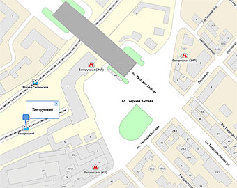 Белорусский вокзал. Иллюстрация с сайта nakarte.ru Белорусский вокзал. Иллюстрация с сайта nakarte.ru