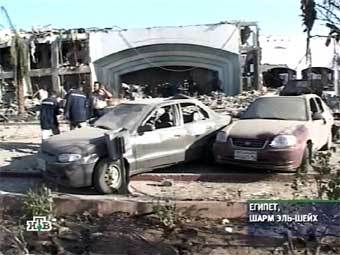 Место одного из взрывов, кадр НТВ 