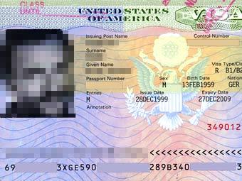 Виза в США. Фото с сайта wikipedia.org 