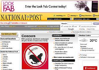 Сайт газеты National Post