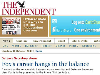 Скриншот сайта independent.co.uk