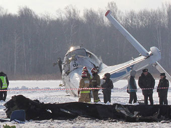 Место крушения ATR-72. Фото пресс-службы ГУ МЧС по Тюменской области