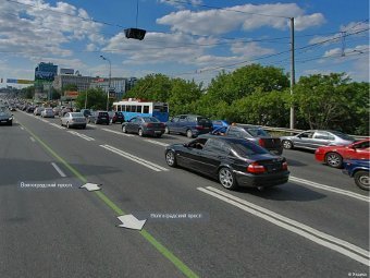 Волгоградский проспект. Изображение сервиса "Яндекс.Карты"