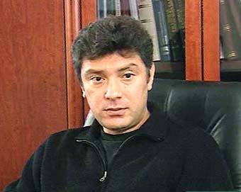 Член политсовета Союза правых сил Борис Немцов. Кадр НТВ